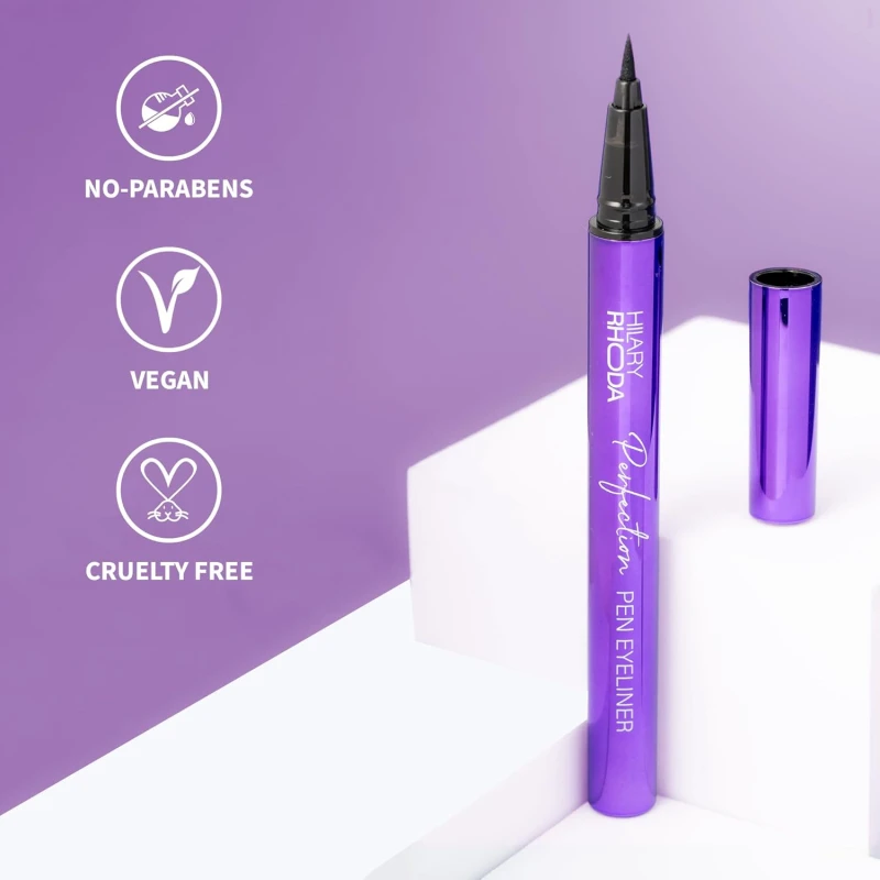 Hilary Rhoda Perfection Pen Eyeliner | Smudge-Proof & Black Waterproof Eyeliner | Precision Tip & Matte Finish | Cruelty-Free, Vegan & Paraben-Free - 0.6ml thumbnail 7
